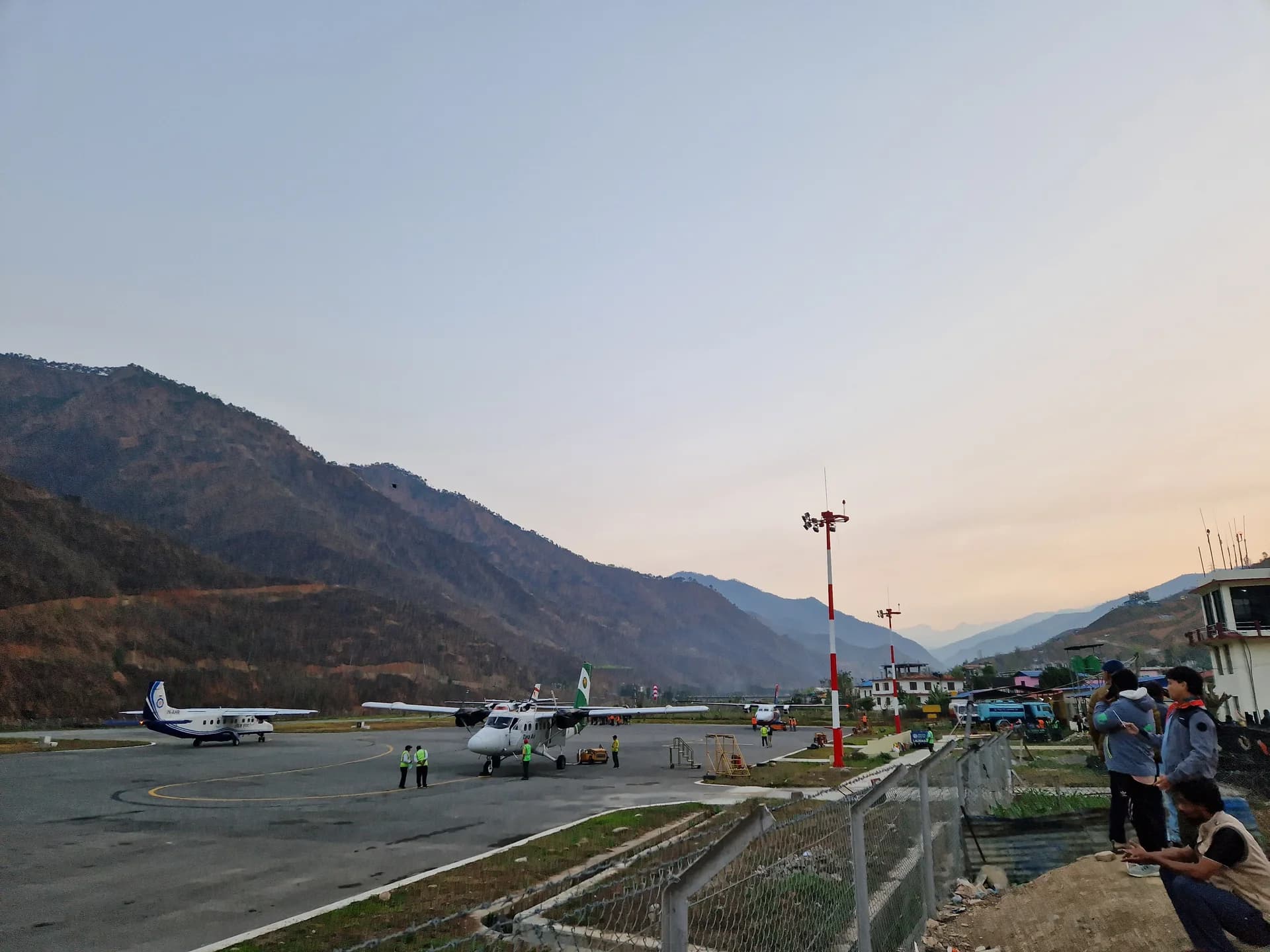 Waiting at Ramechhap Airport for our flight to Lukla
