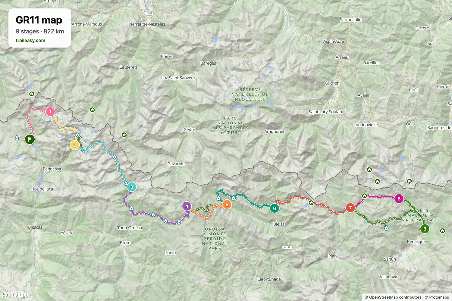 Carte du GR11