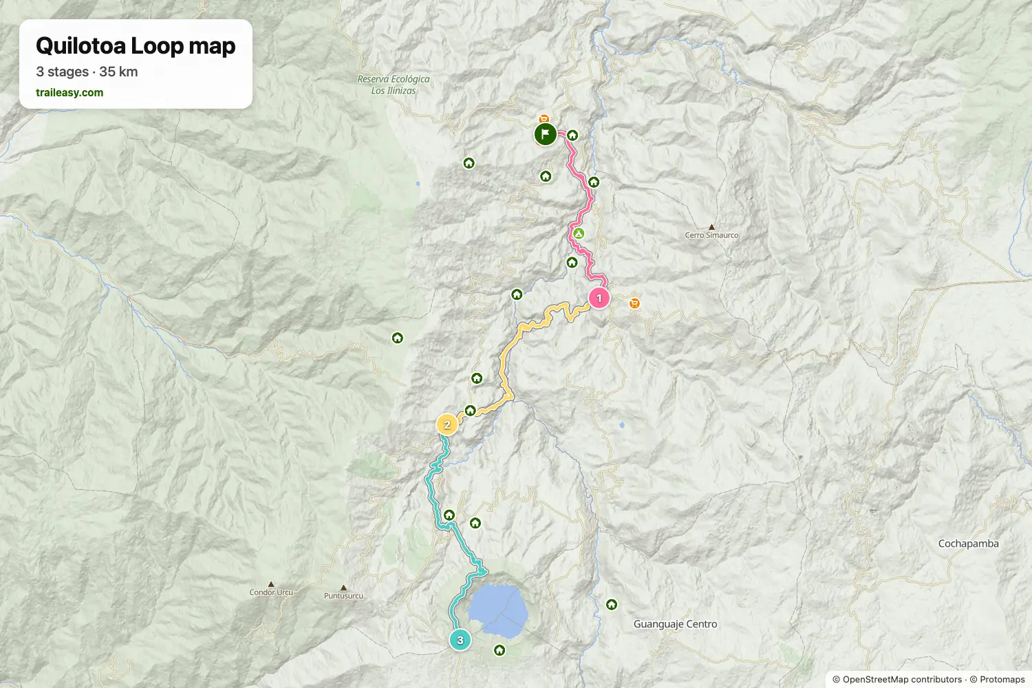 Map of the Quilotoa Loop